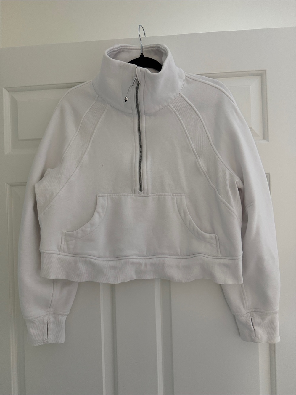 Scuba oversized cropped hoodie